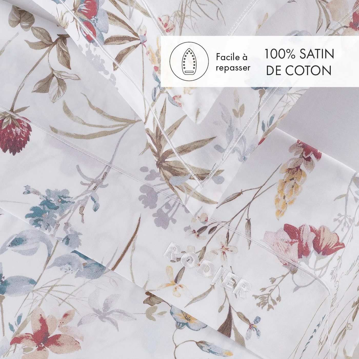 Ensemble De Draps Satin De Coton - Blanc - Colibri Chantant - Image 2