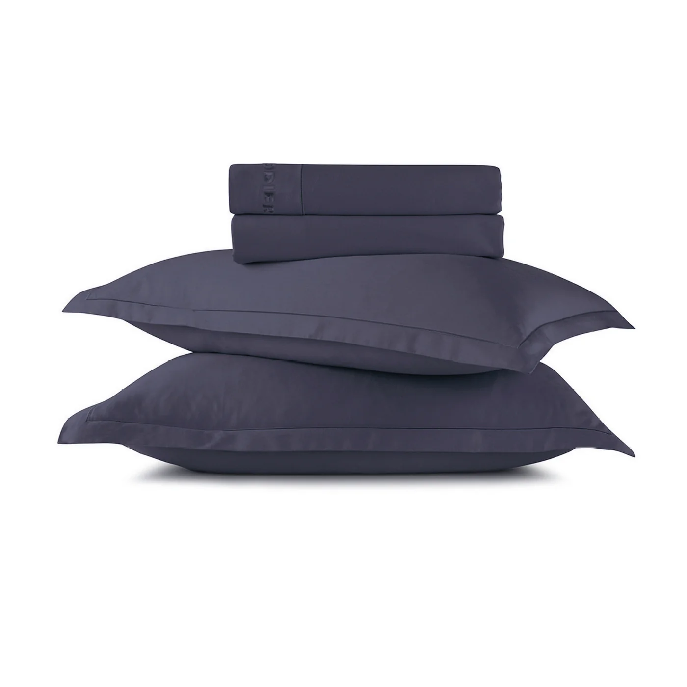 Ensemble De Draps Satin De Coton - Bleu 06 - Uni 1 Baratta - Image 6