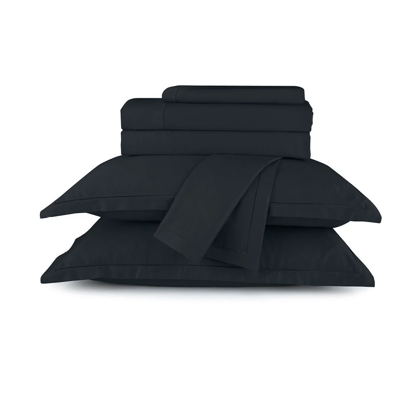 Ensemble De Draps Satin De Coton - Bleu 11 - Uni 1 Baratta - Image 6