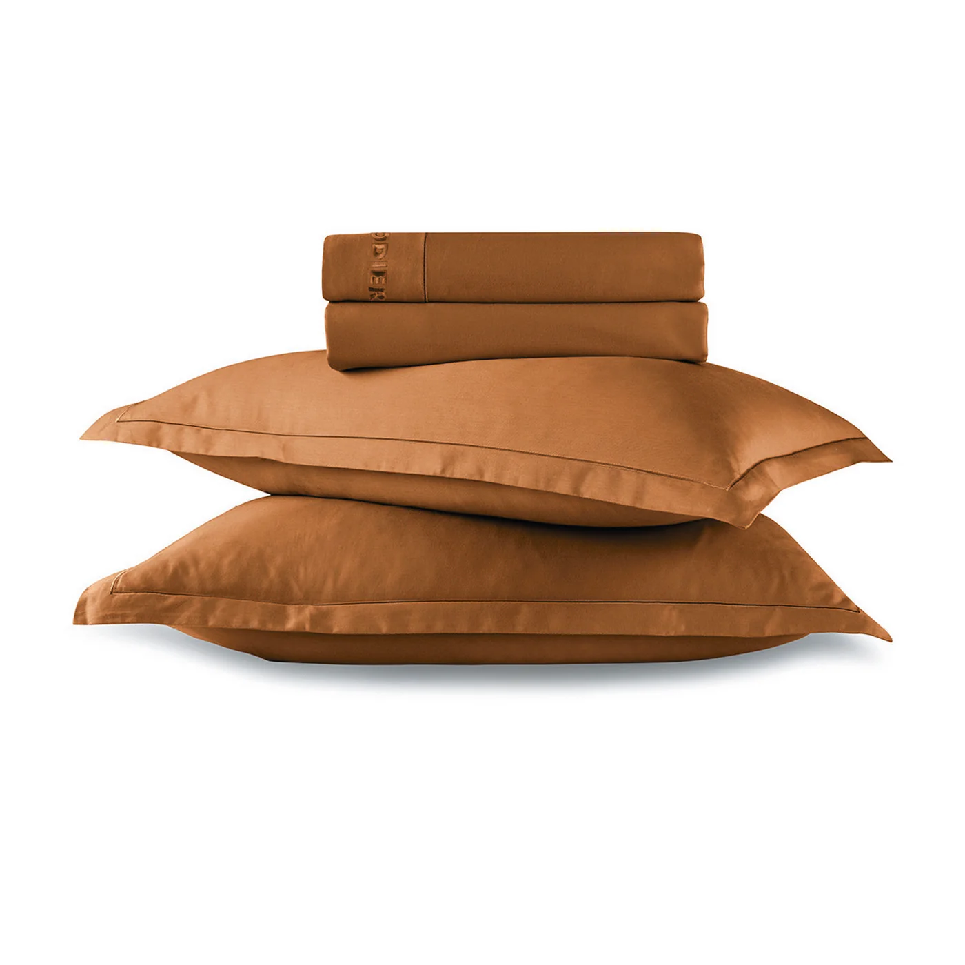 Ensemble De Draps Satin De Coton - Marron 01 - Uni 1 Baratta - Image 6