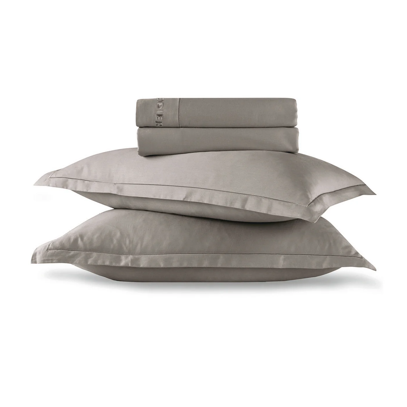 Ensemble De Draps Satin De Coton - Taupe 01 - Uni 1 Baratta - Image 2