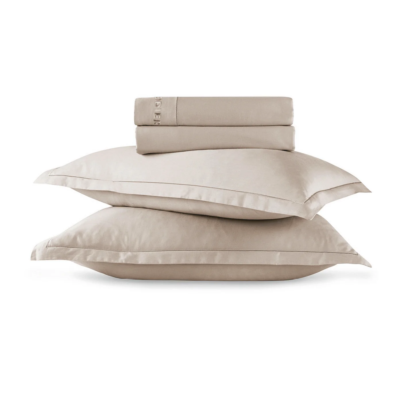 Ensemble De Draps Satin De Coton - Taupe 05 - Uni 1 Baratta - Image 2