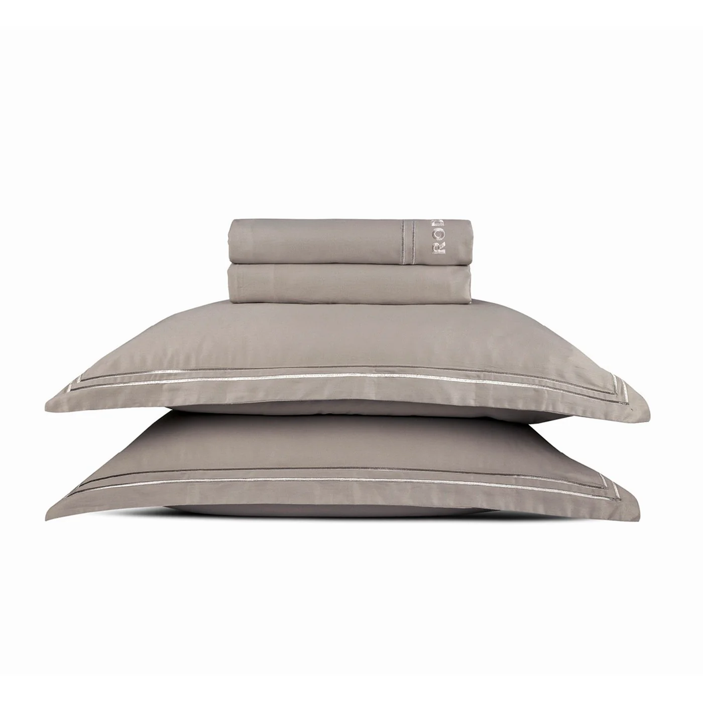 Ensemble De Draps Satin De Coton - Taupe / Taupe - Nice - Image 5