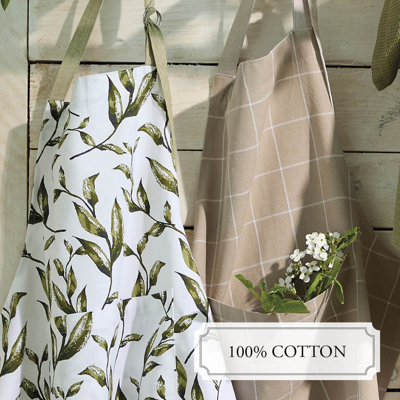 Ensemble Tablier, Gant De Cuisine Et Manique - Coton - Blanc - Image 5