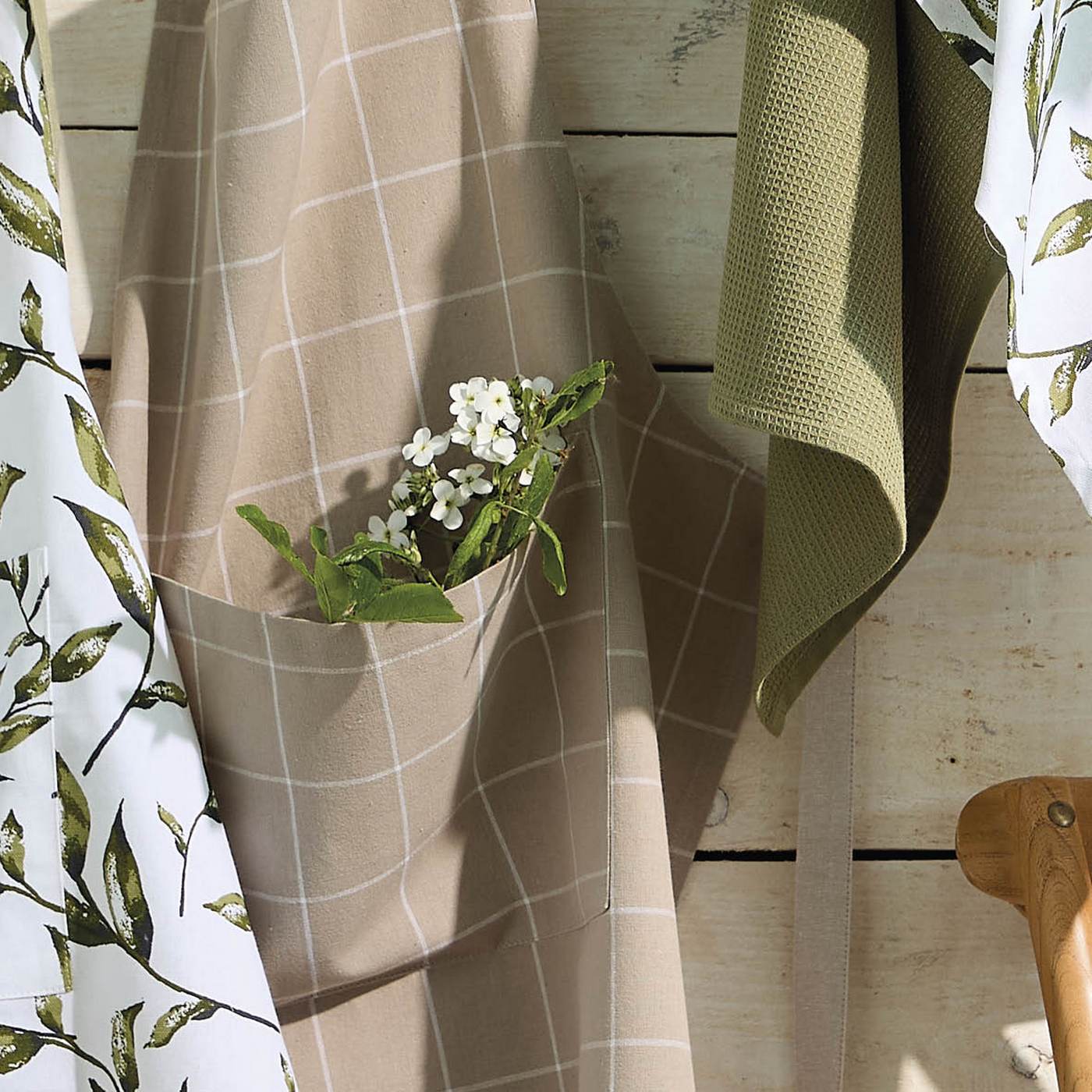 Ensemble Tablier, Gant De Cuisine Et Manique - Taupe - - Image 6