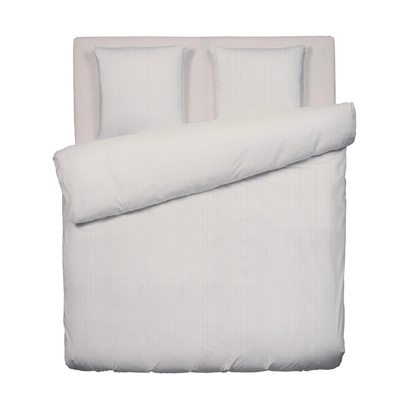 Housse De Couette + Taies D'Oreiller Coton Percale - Taupe - Nantes - Image 9