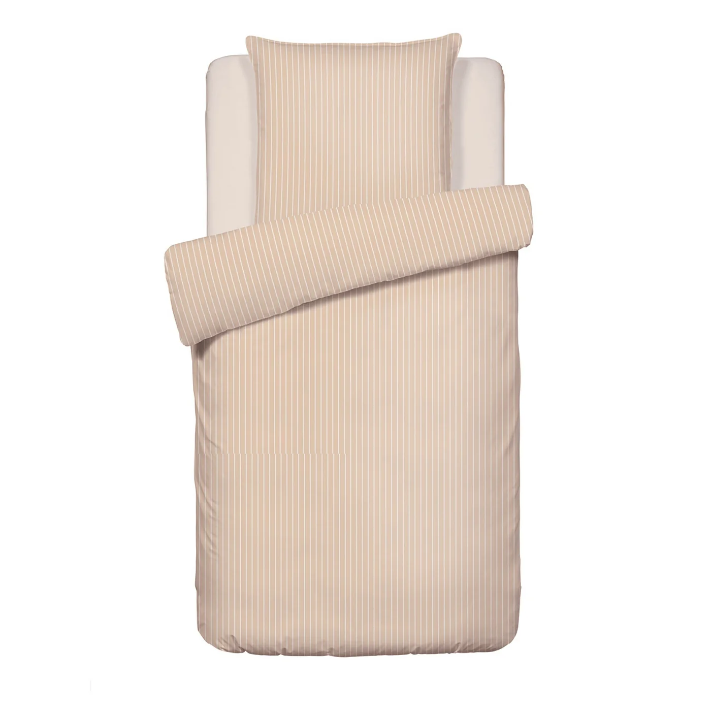 Housse De Couette + Taies D'Oreiller Coton Tissé Teint - Taupe - Colombine - Image 6