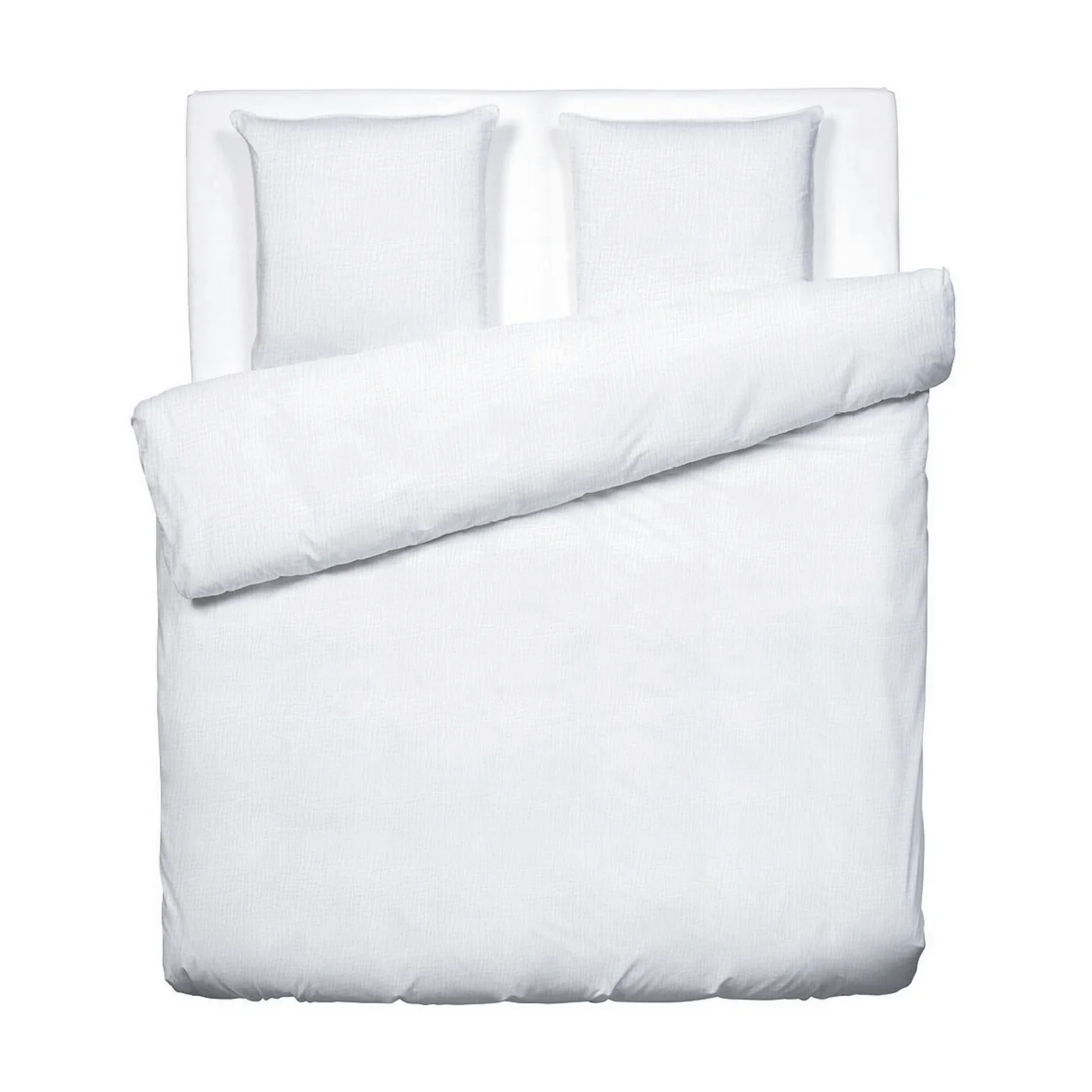 Housse De Couette + Taies D'Oreiller Gaze De Coton - Blanc 02 - Uni - Image 7