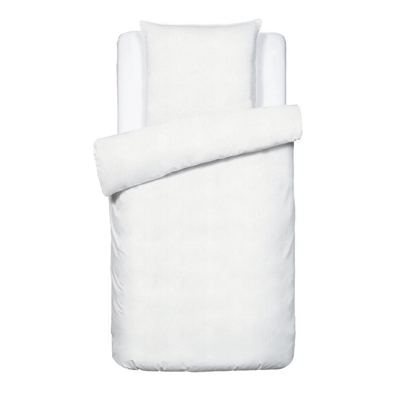 Housse De Couette + Taies D'Oreiller Gaze De Coton - Blanc 02 - Uni - Image 8