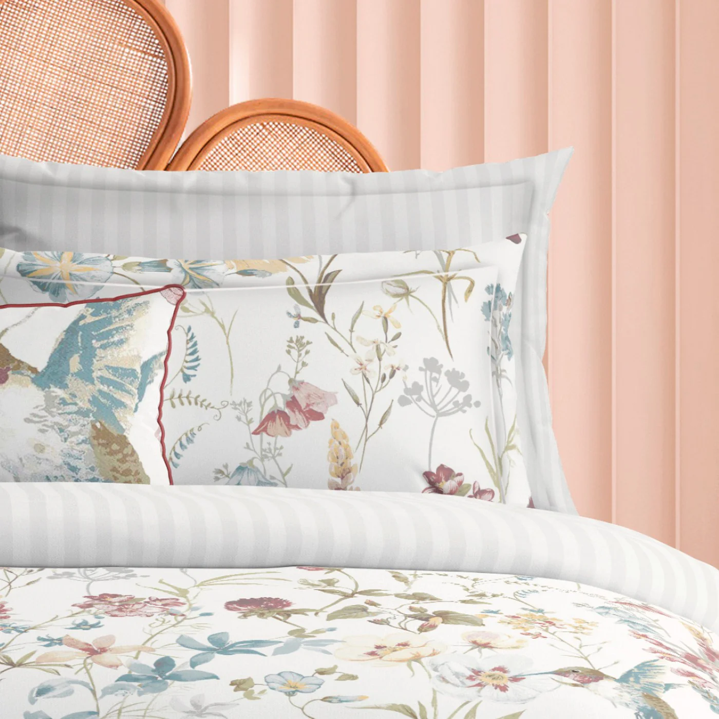 Housse De Couette + Taies D'Oreiller Satin De Coton - Blanc - Colibri Chantant - Image 4