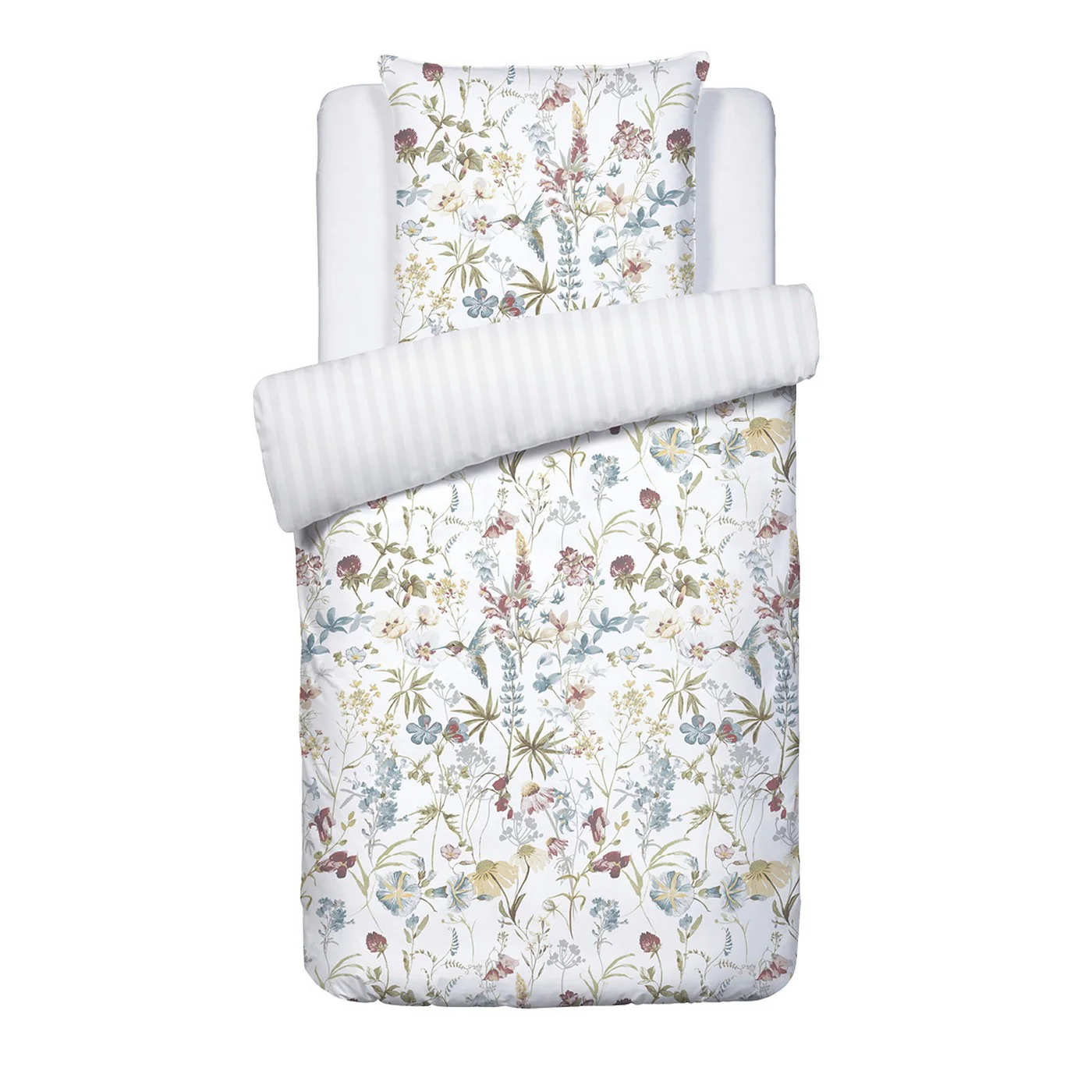 Housse De Couette + Taies D'Oreiller Satin De Coton - Blanc - Colibri Chantant - Image 5