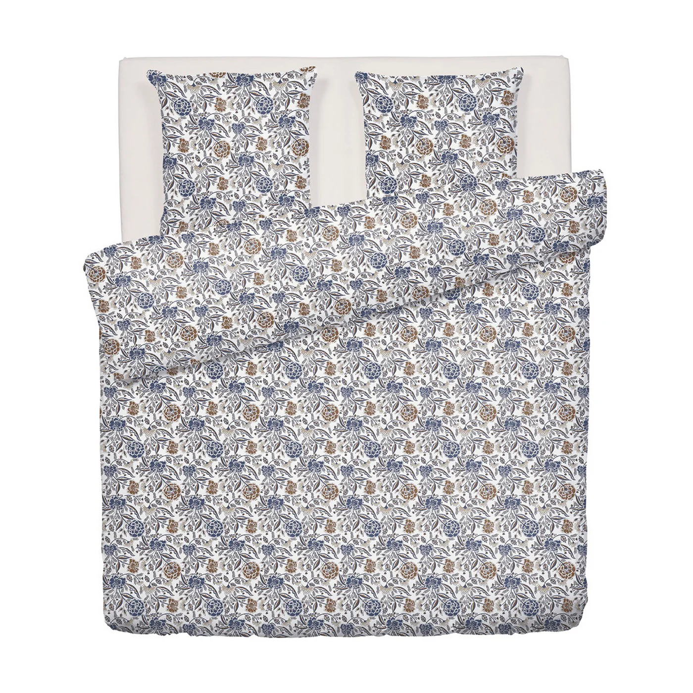 Housse De Couette + Taies D'Oreiller Satin De Coton - Blanc - Leela - Image 5