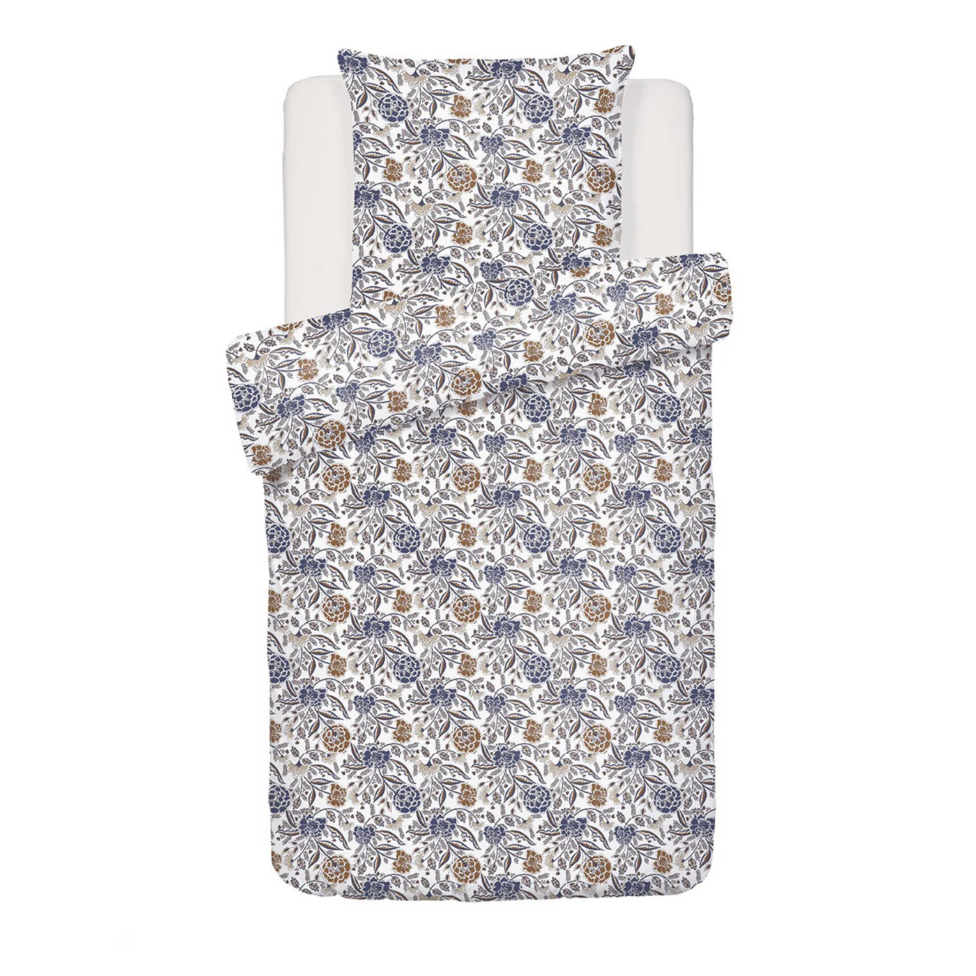 Housse De Couette + Taies D'Oreiller Satin De Coton - Blanc - Leela - Image 6