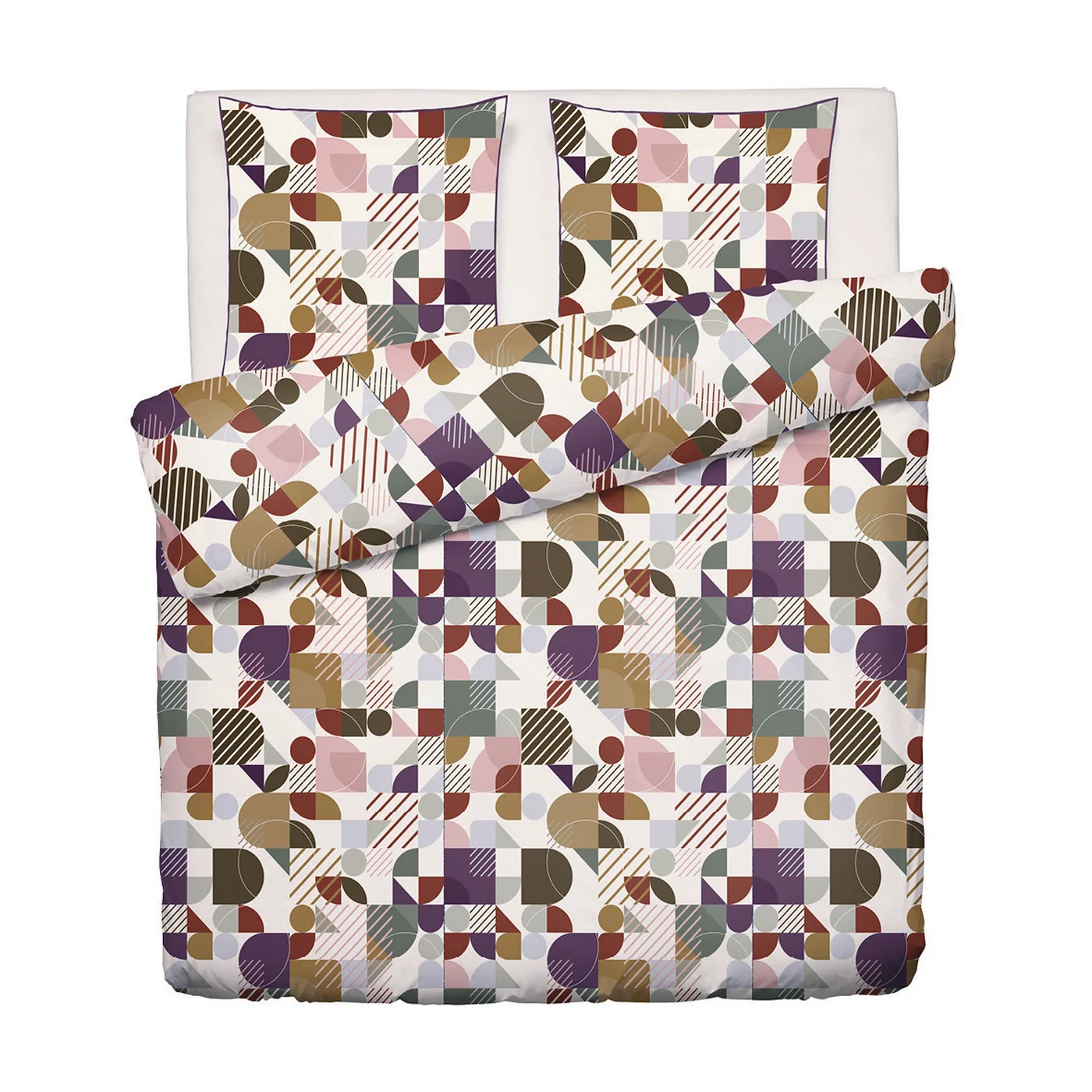 Housse De Couette + Taies D'Oreiller Satin De Coton - Blanc - Modul'Art - Image 6