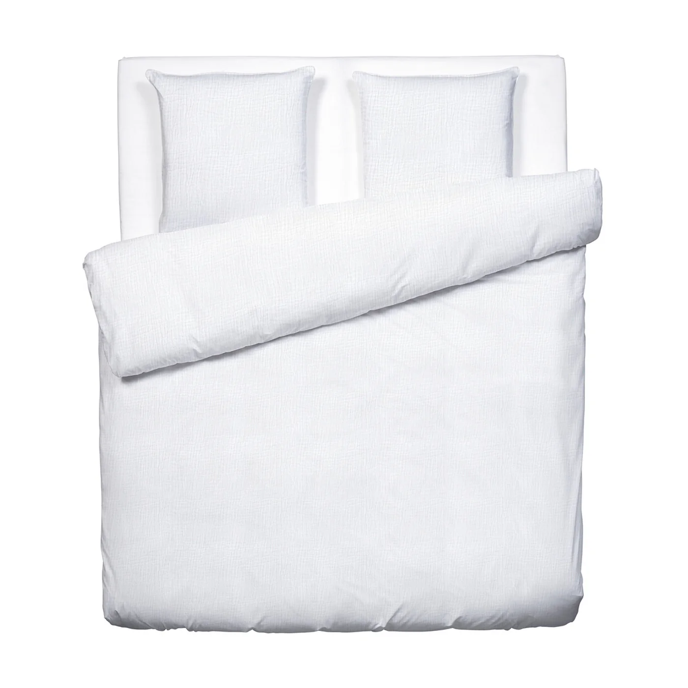 Housse De Couette + Taies Gaze De Coton - Blanc 02 - Uni - Image 4