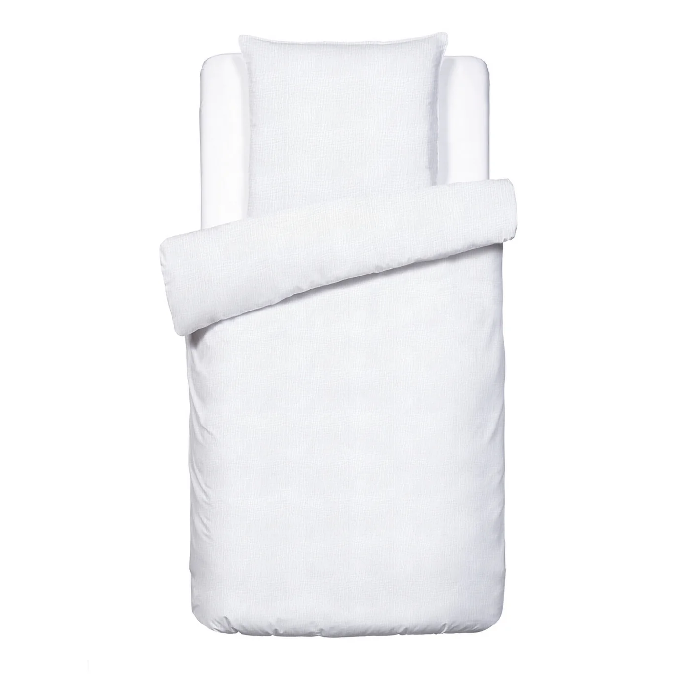 Housse De Couette + Taies Gaze De Coton - Blanc 02 - Uni - Image 5