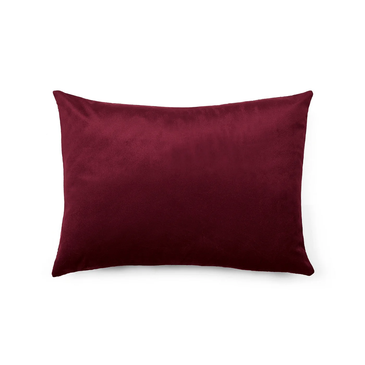 Housse De Coussin Fleur Ciselé - Bordeaux - Uni - Image 5