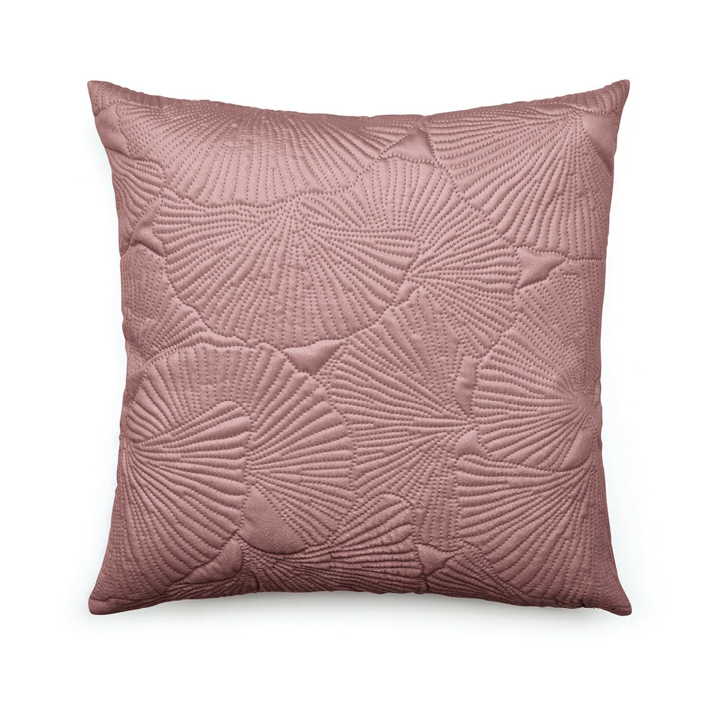 Housse De Coussin Fleur Ciselé - Vieux Rose - Uni - Image 4