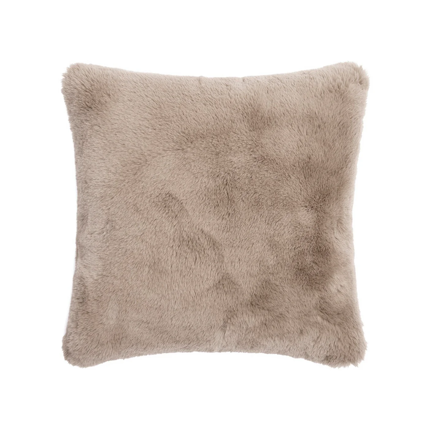Housse De Coussin Imitation Fourrure - Beige - Uni - Image 2