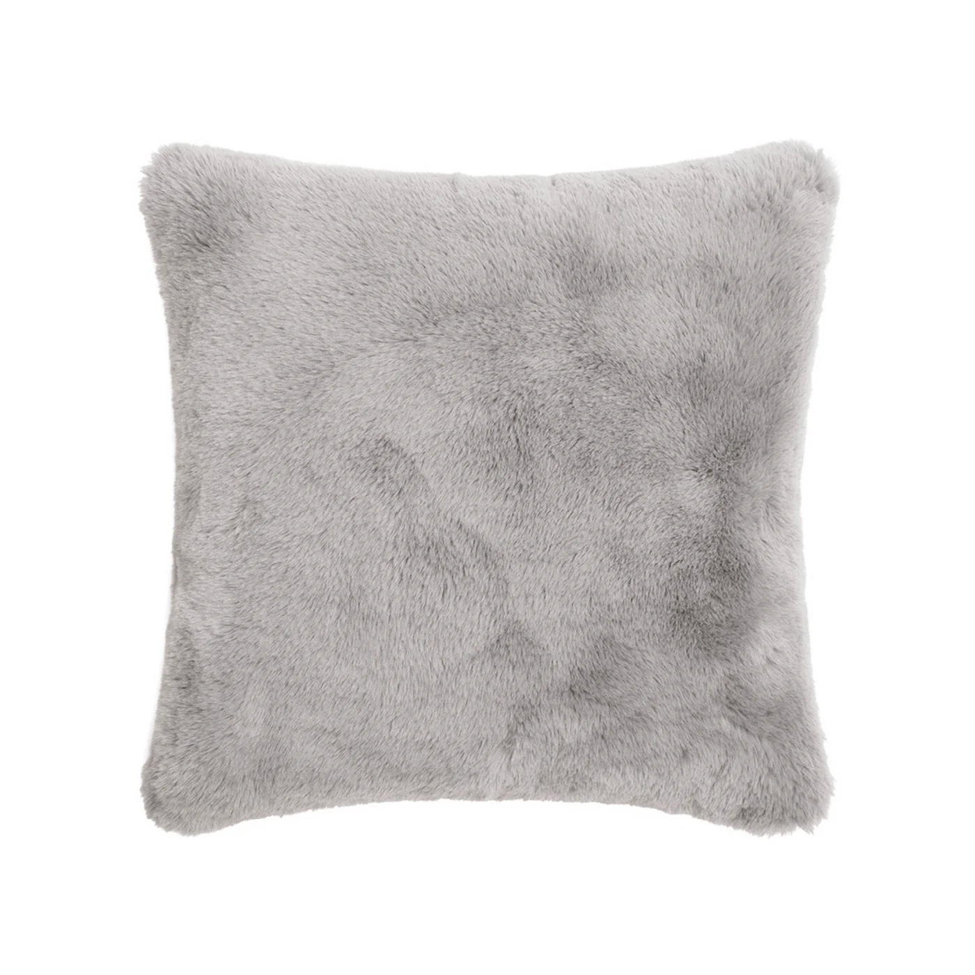 Housse De Coussin Imitation Fourrure - Gris - Uni - Image 2