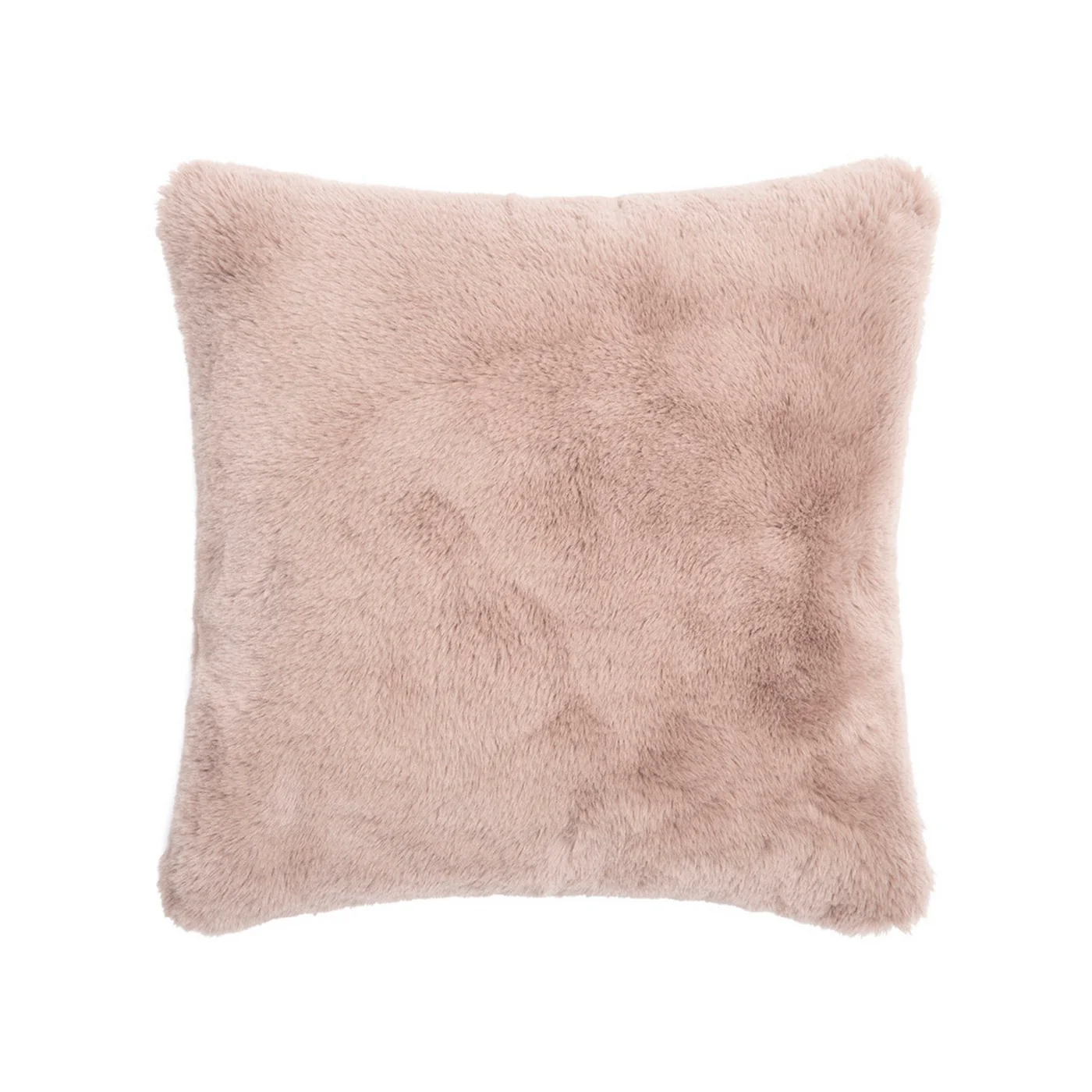 Housse De Coussin Imitation Fourrure - Rose Clair - Uni - Image 5