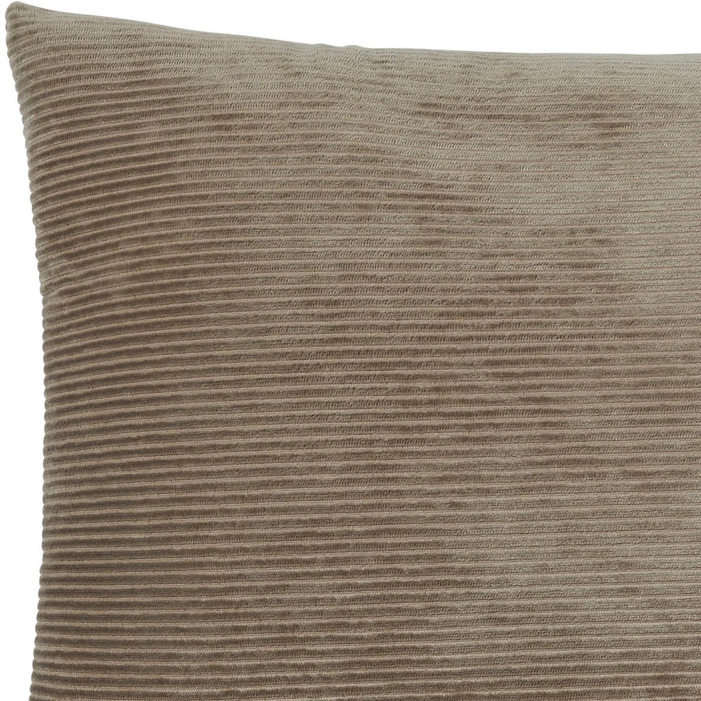 Housse De Coussin Velours Côtelé - Taupe - Uni - Image 4