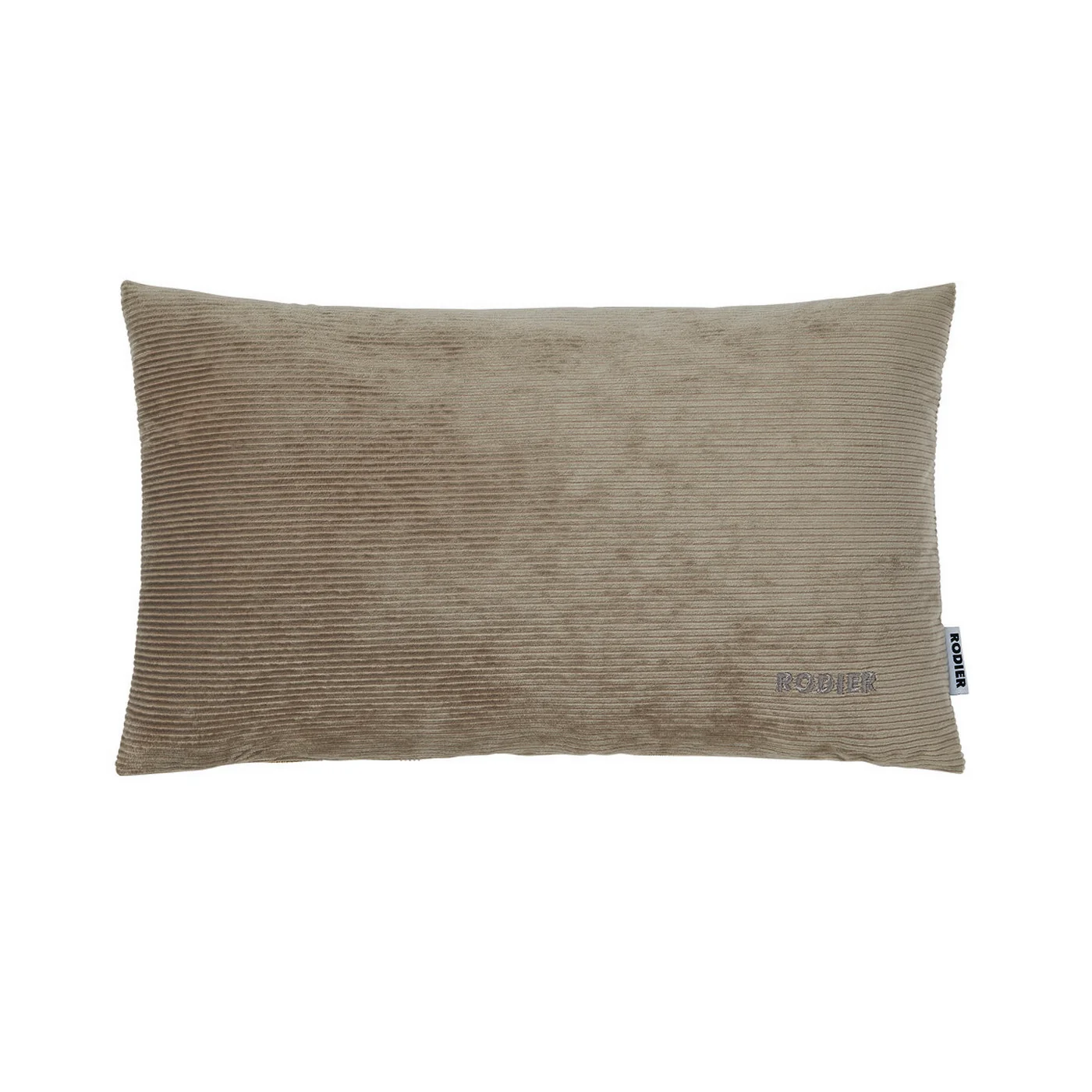 Housse De Coussin Velours Côtelé - Taupe - Uni - Image 5