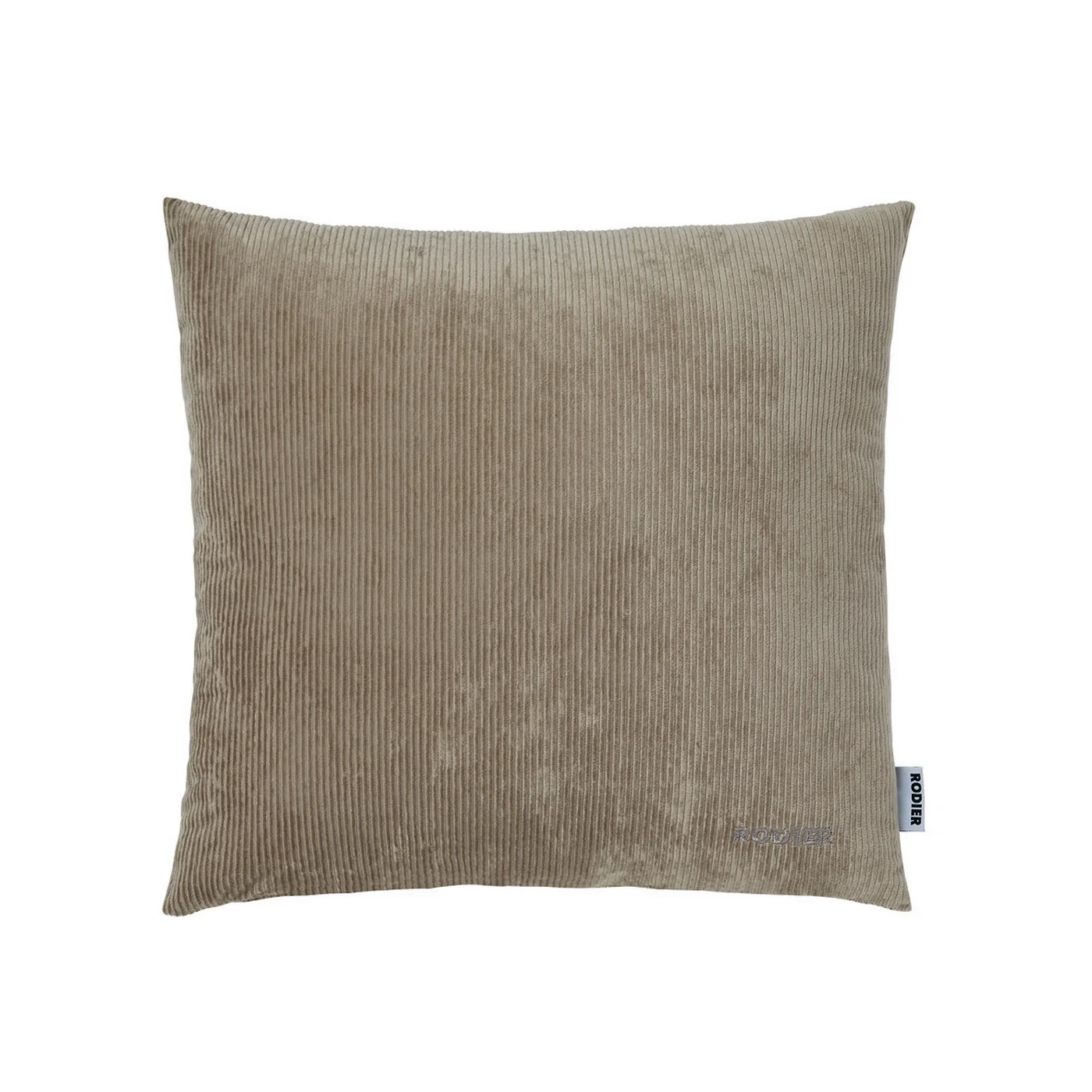 Housse De Coussin Velours Côtelé - Taupe - Uni - Image 7
