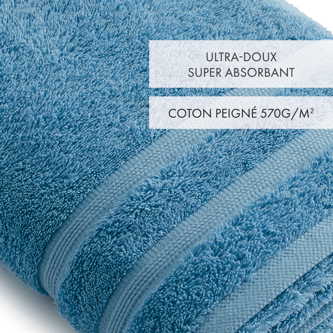 Maxi Drap De Bain - Bleu Ciel - Vague - Image 3