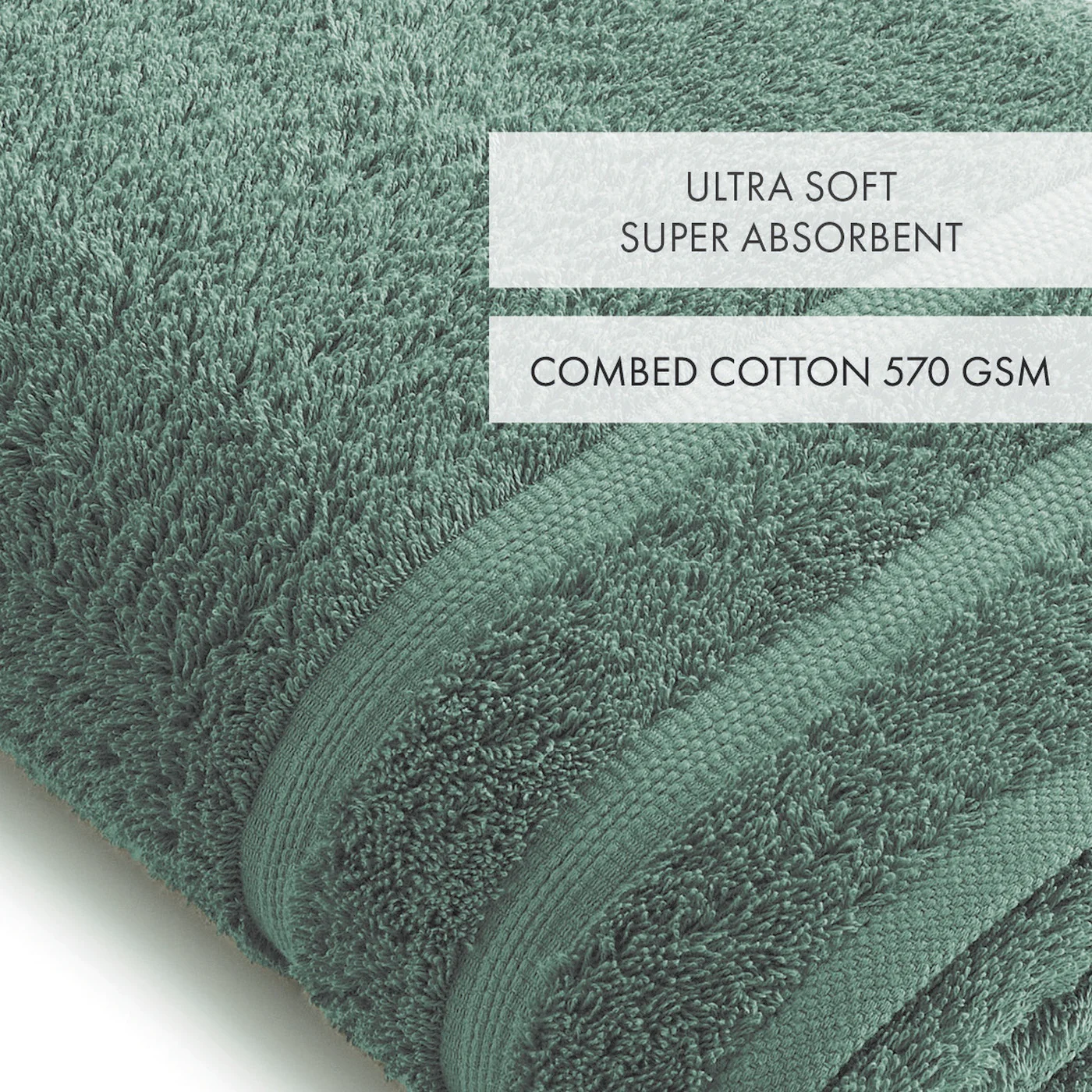 Maxi Drap De Bain - Vert Bouteille - Vague - Image 4