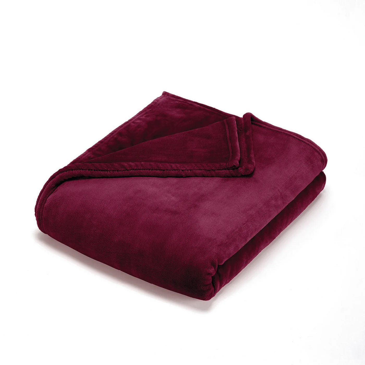 Maxi Plaid/Couvre-Lit En Polaire - Bordeaux - Uni - Image 6