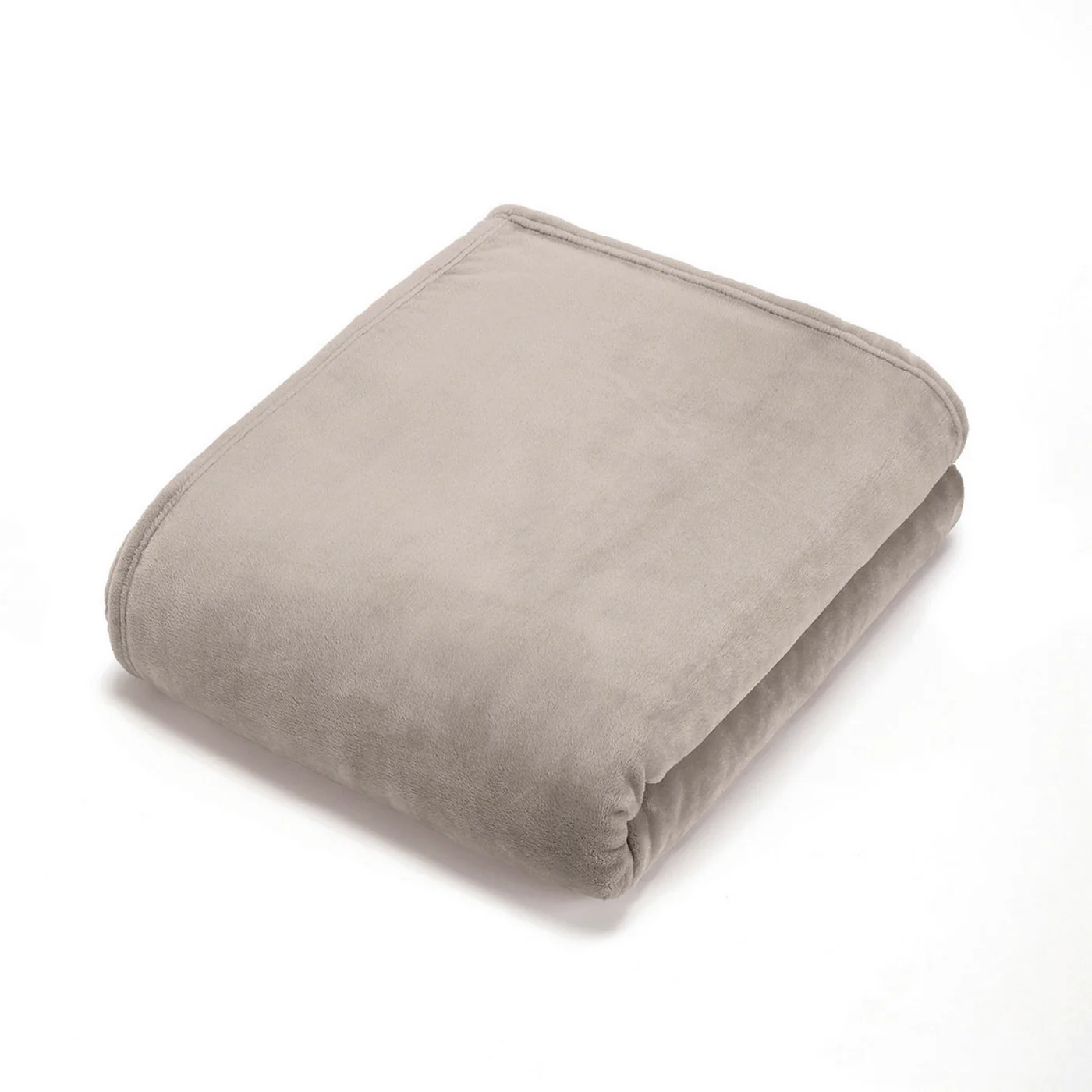 Maxi Plaid/Couvre-Lit En Polaire - Taupe - Uni - Image 5