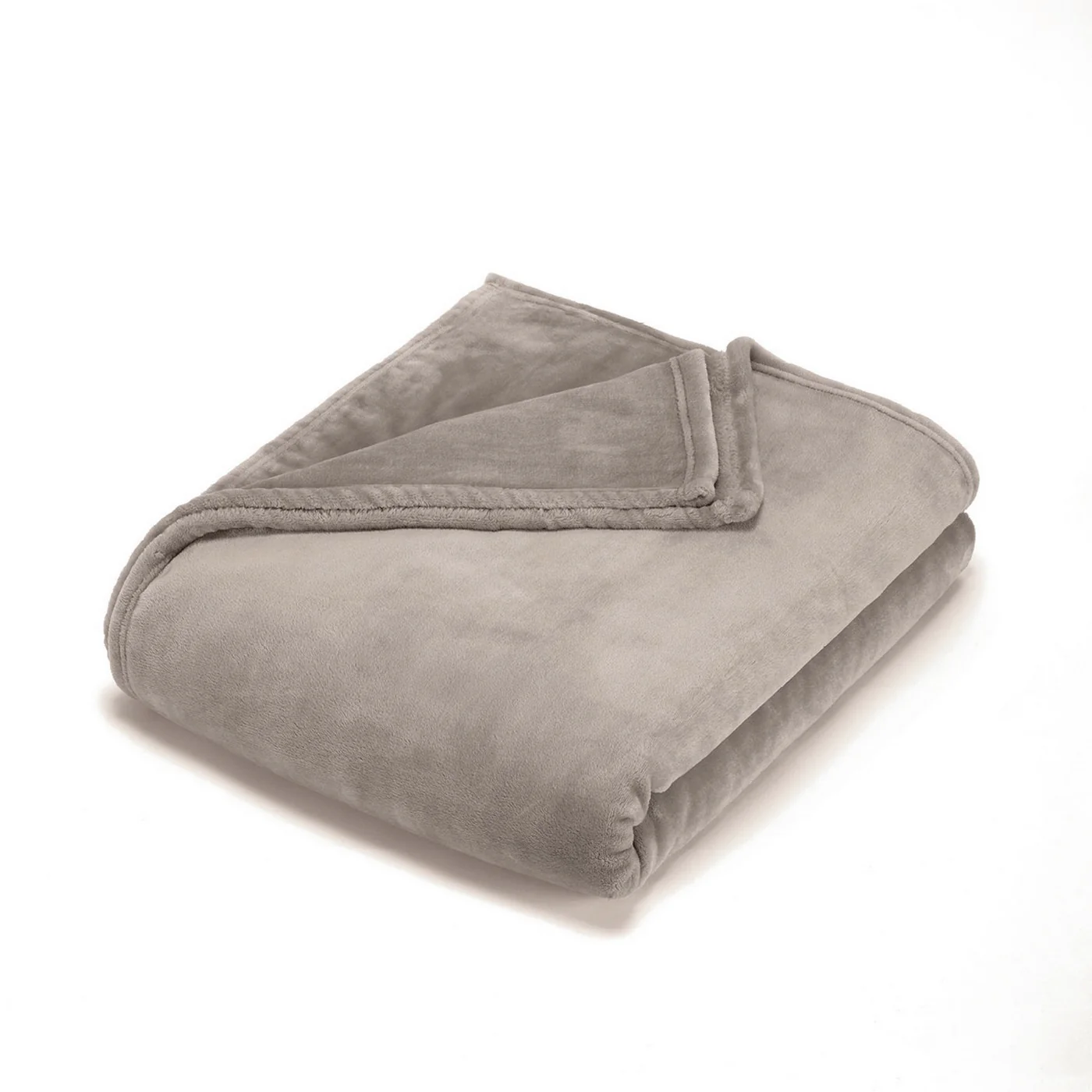 Maxi Plaid/Couvre-Lit En Polaire - Taupe - Uni - Image 6