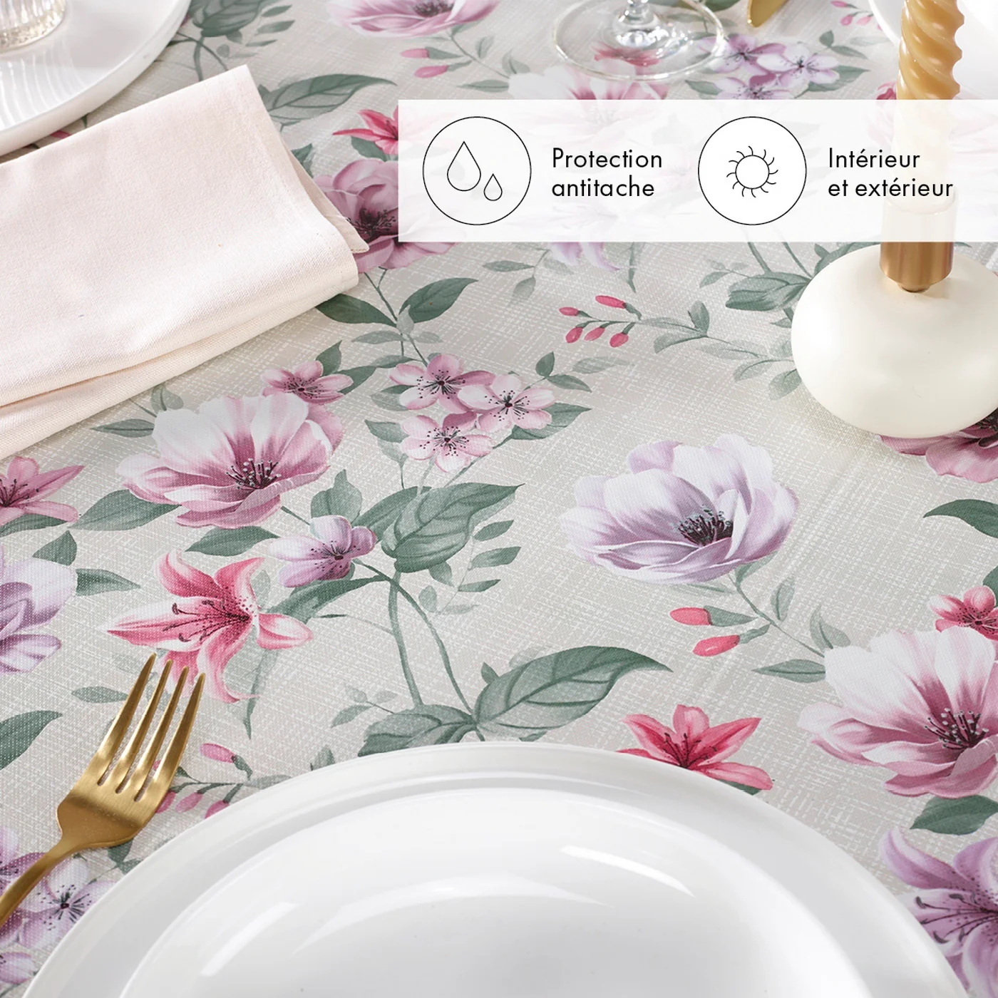 Nappe - Gris - Ode Florale - Image 3