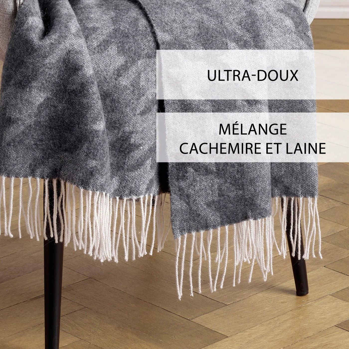 Plaid Tissé - Gris - Clémence - Image 3