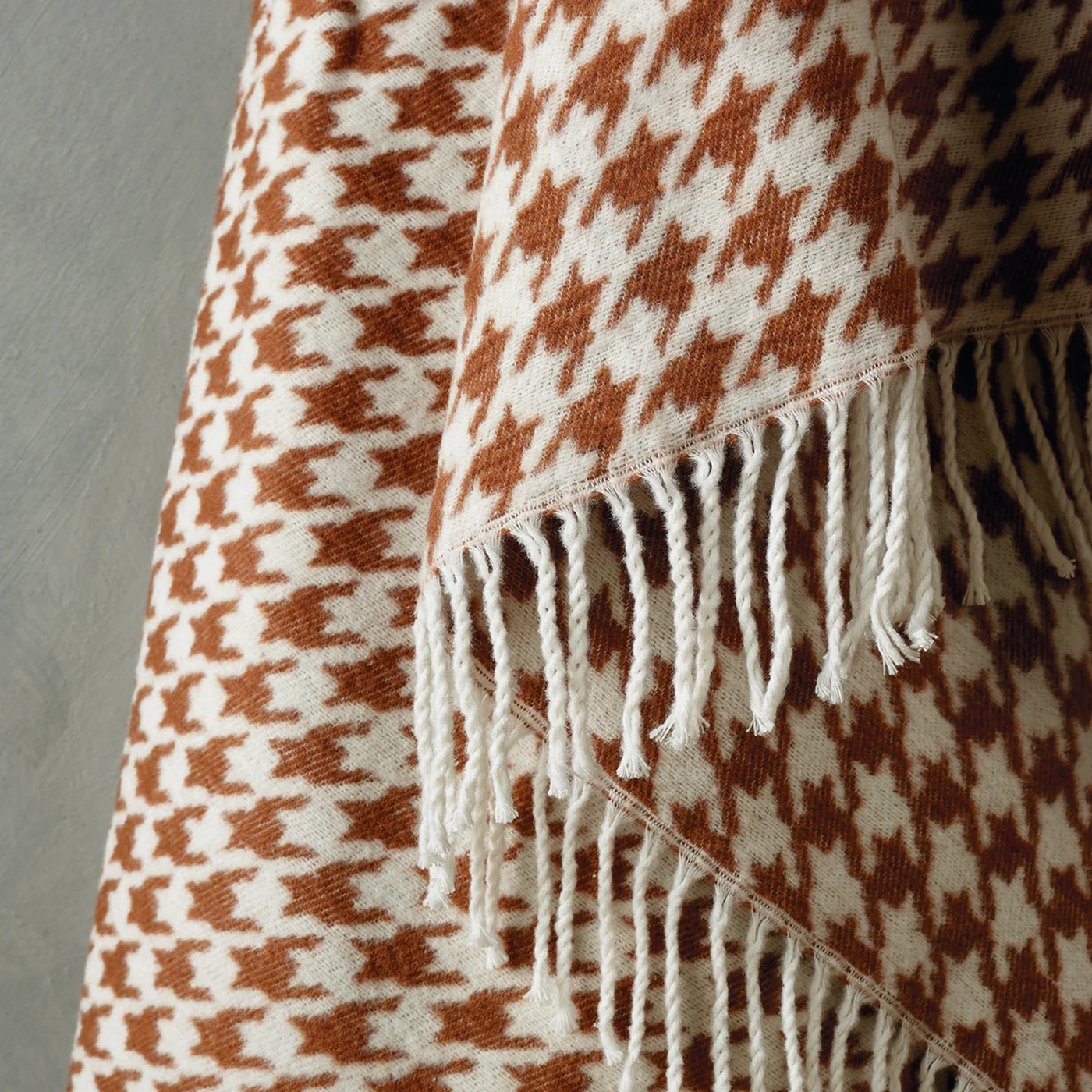 Plaid Tissé - Marron - Pied De Poule - Image 5