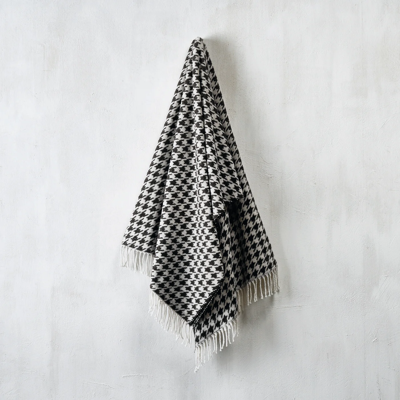 Plaid Tissé - Noir / Blanc - Pied De Poule - Image 2
