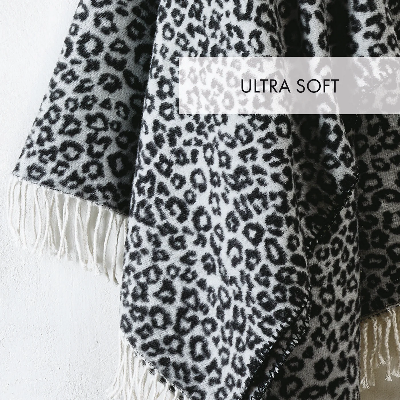 Plaid Tissé - Noir / Gris Foncé - Leopard - Image 4
