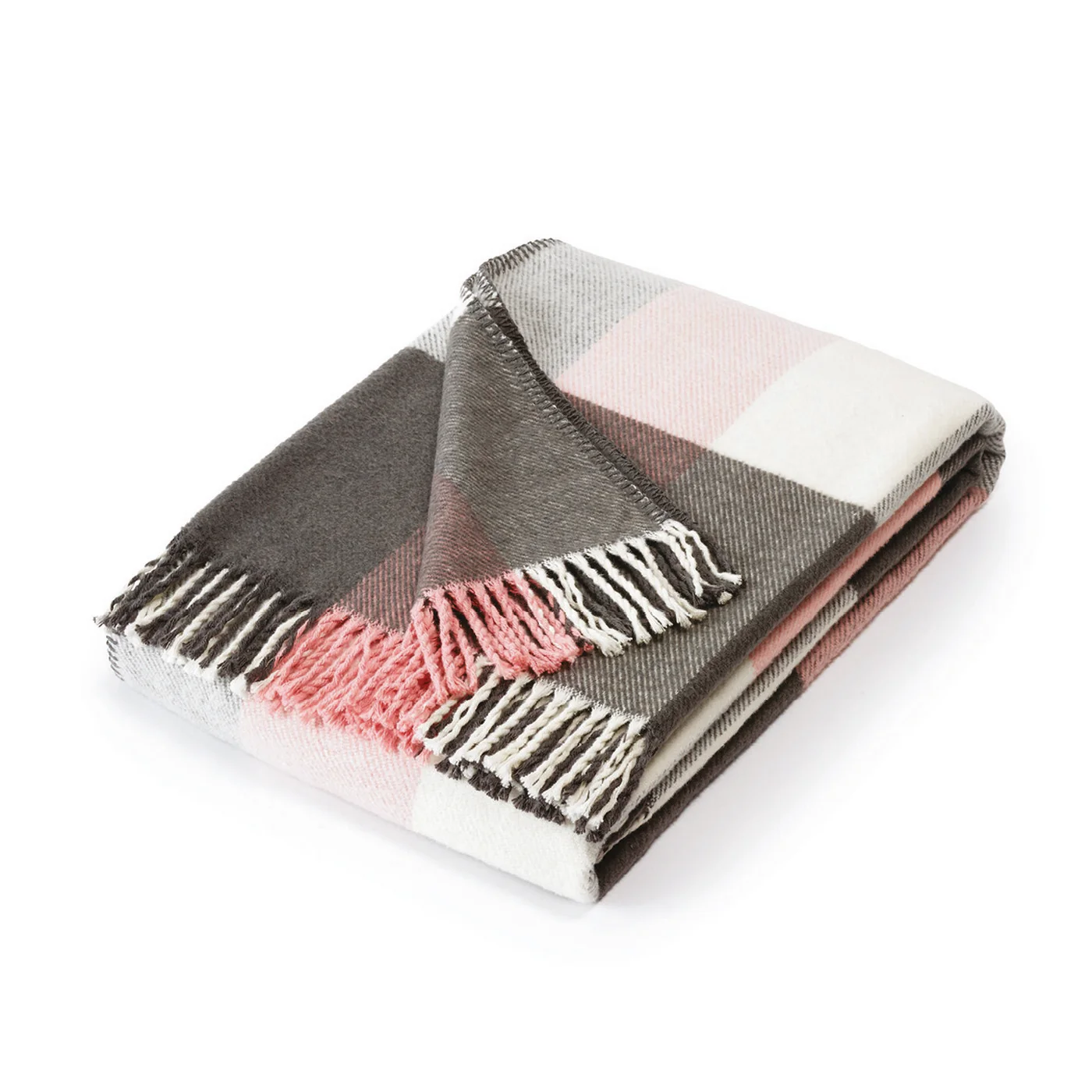 Plaid Tissé - Rose / Gris - Tartan - Image 6