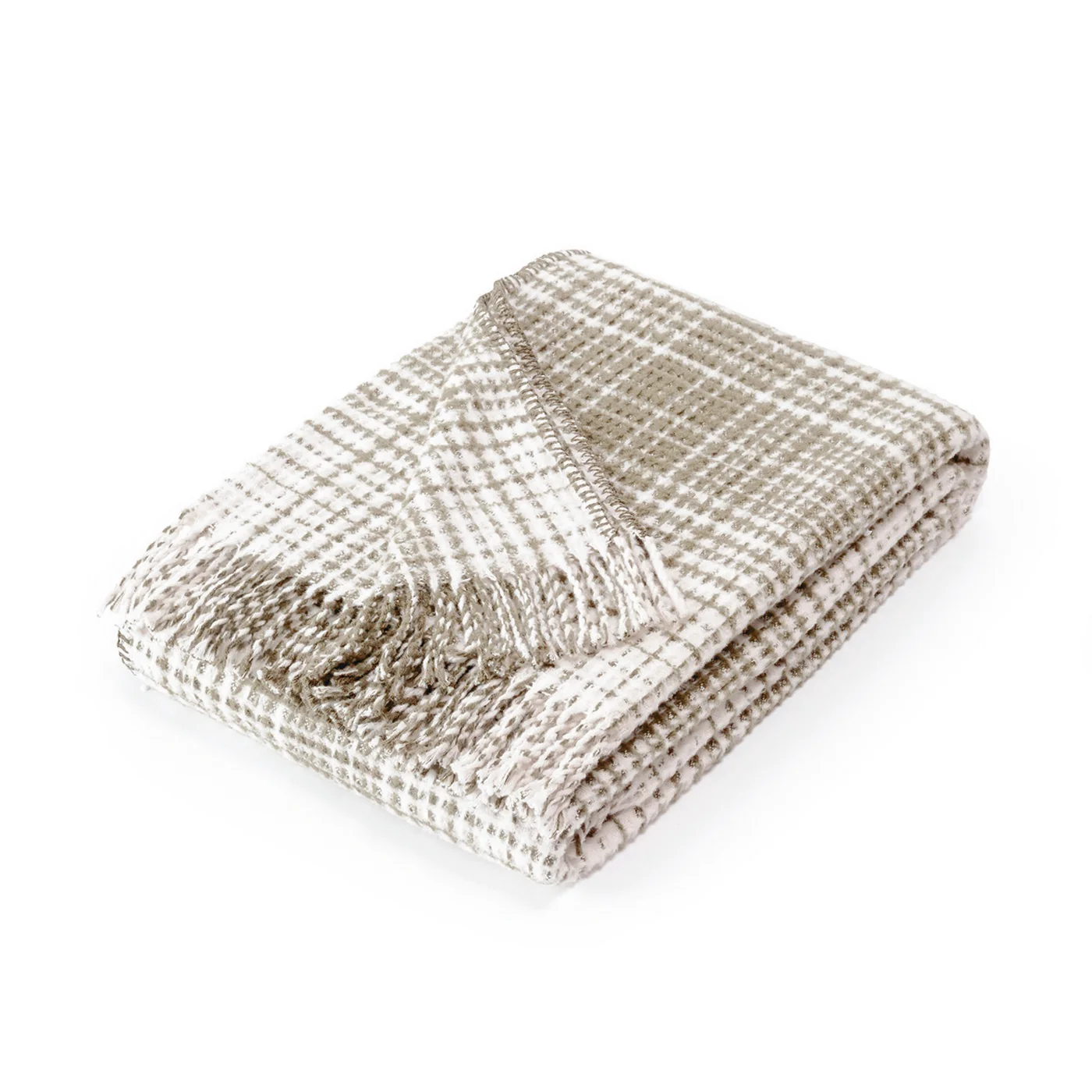 Plaid Tissé - Taupe - Tartan Waffle - Image 2