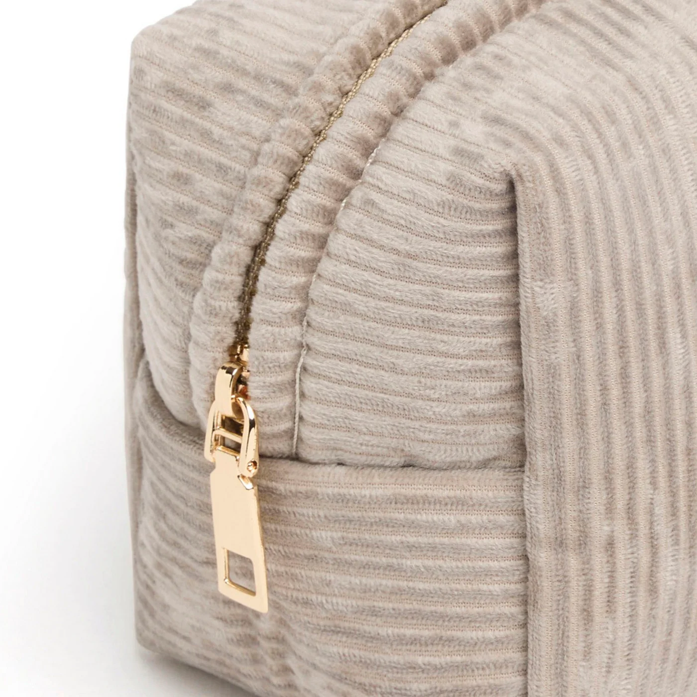 Pochette Velours Côtelé - Taupe - Uni - Image 4