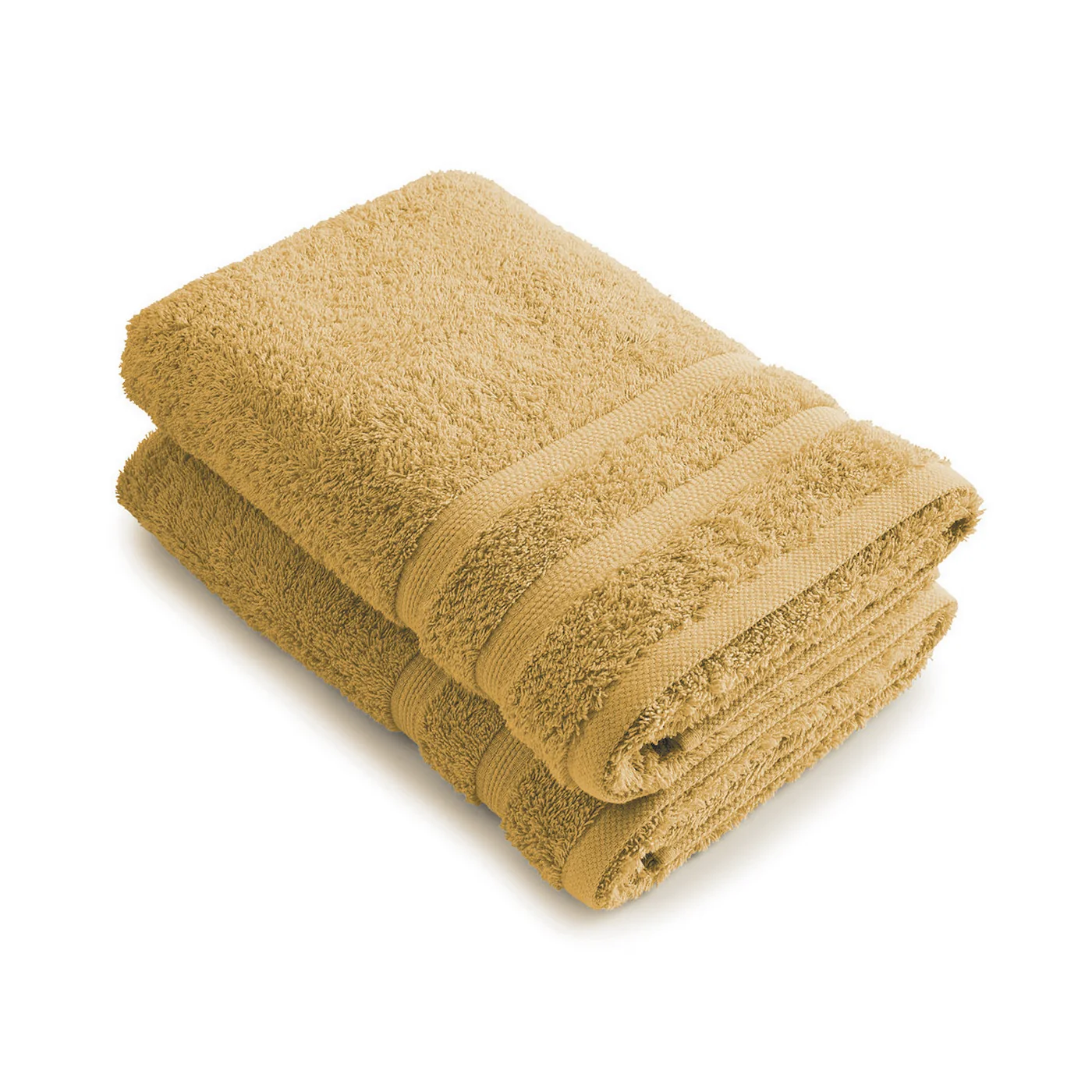 Set De 2 Draps De Bain - Jaune Moutarde - Vague - Image 2