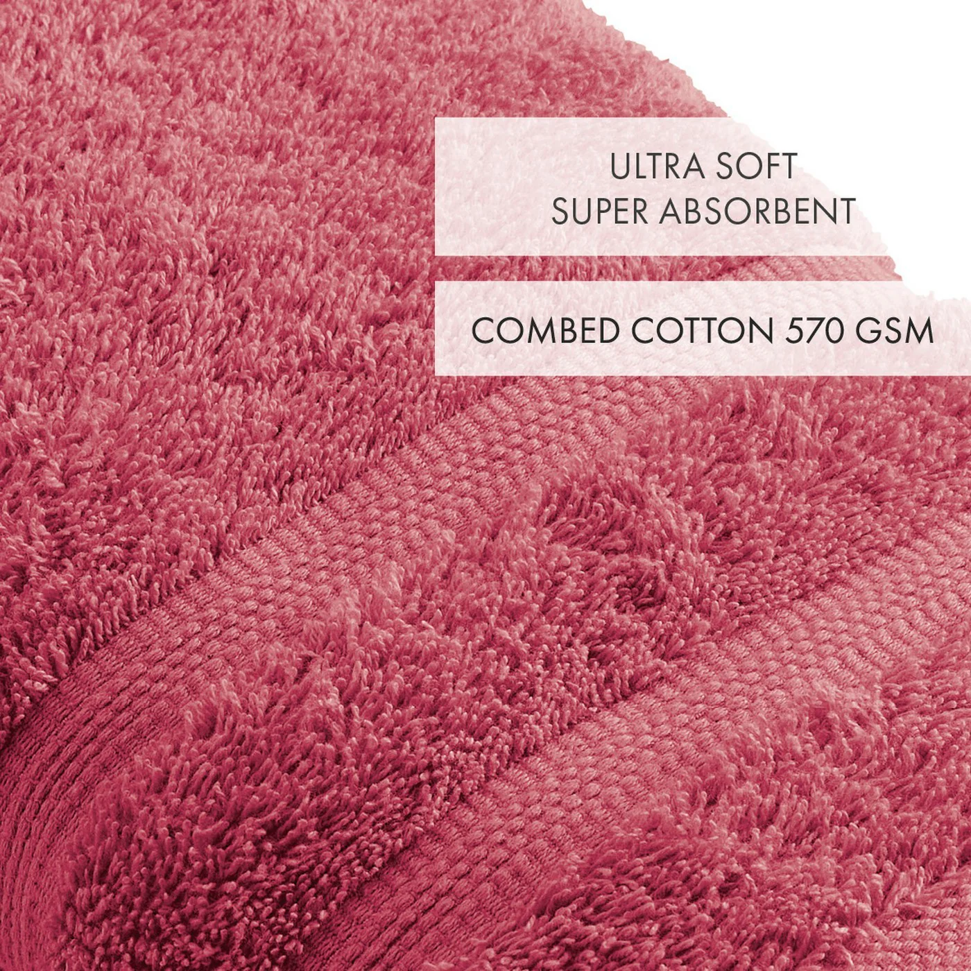 Set De 2 Draps De Bain - Rose Blush - Vague - Image 4