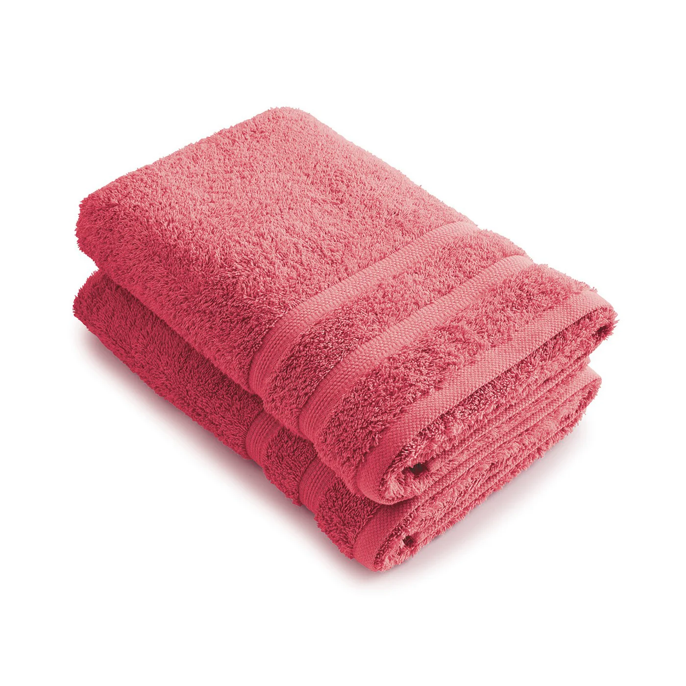 Set De 2 Draps De Bain - Rose Hibiscus - Vague - Image 2
