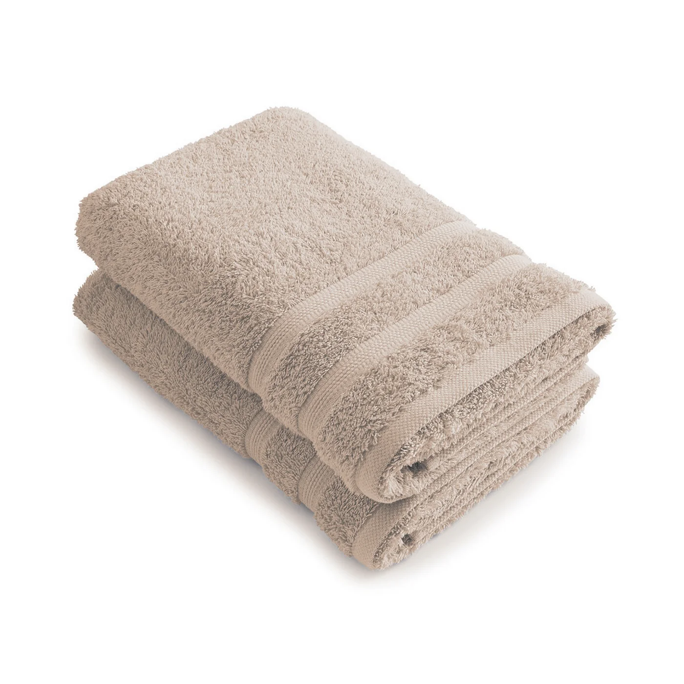 Set De 2 Draps De Bain - Taupe - Vague - Image 2