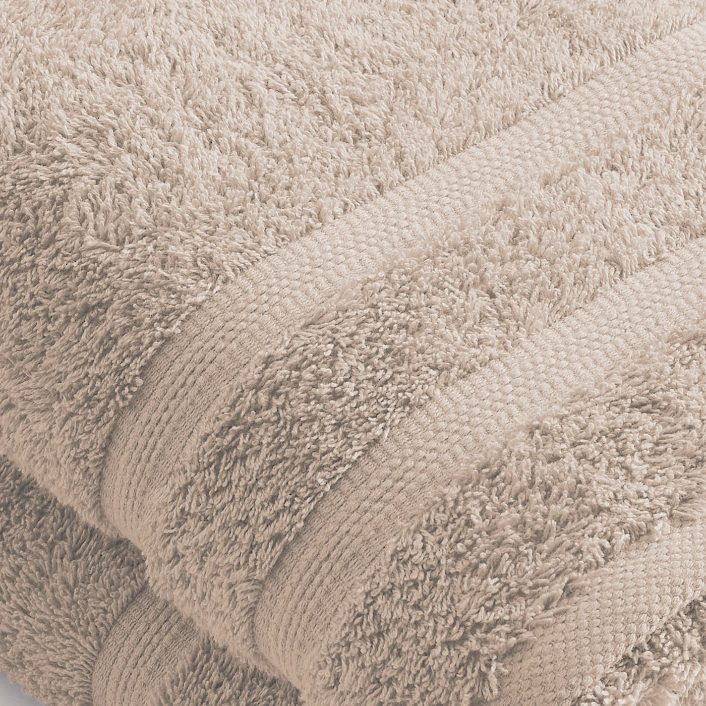 Set De 2 Draps De Bain - Taupe - Vague - Image 5