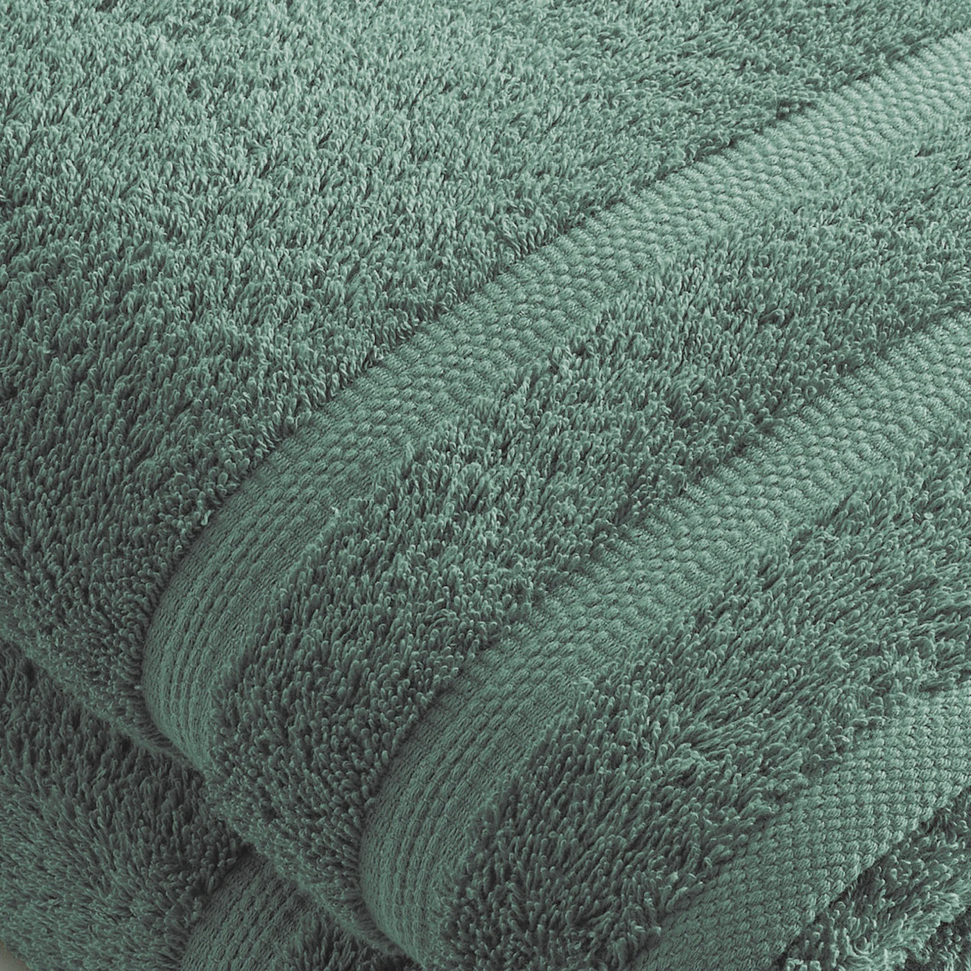 Set De 2 Draps De Bain - Vert Bouteille - Vague - Image 5