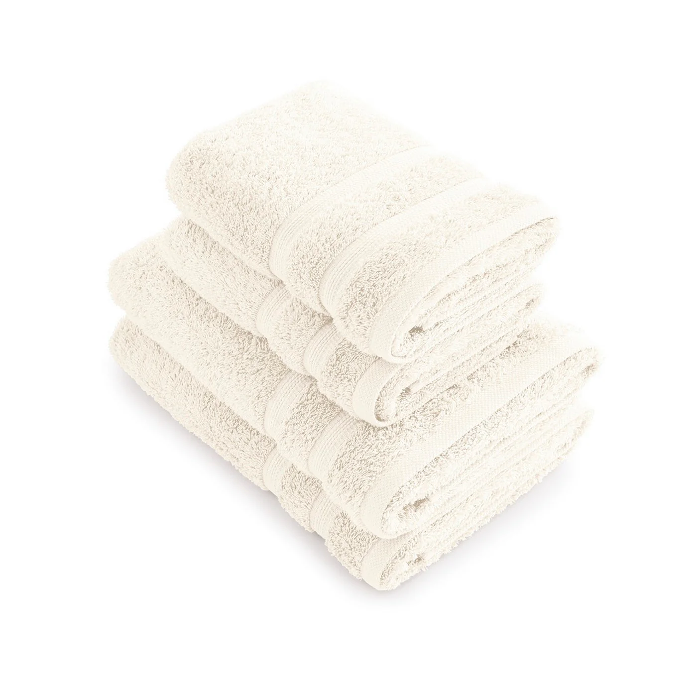 Set De 2 Serviettes Et 2 Draps De Bain - Ivoire - Vague - Image 5
