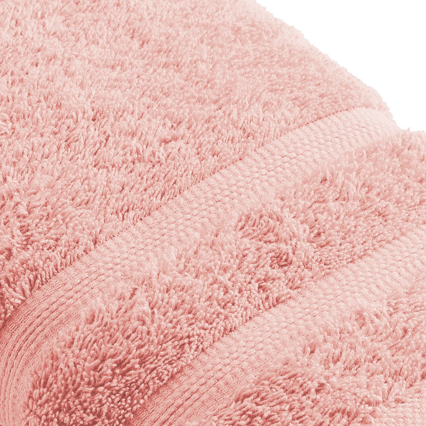 Set De 2 Serviettes Et 2 Draps De Bain - Rose Saumon - Vague - Image 5