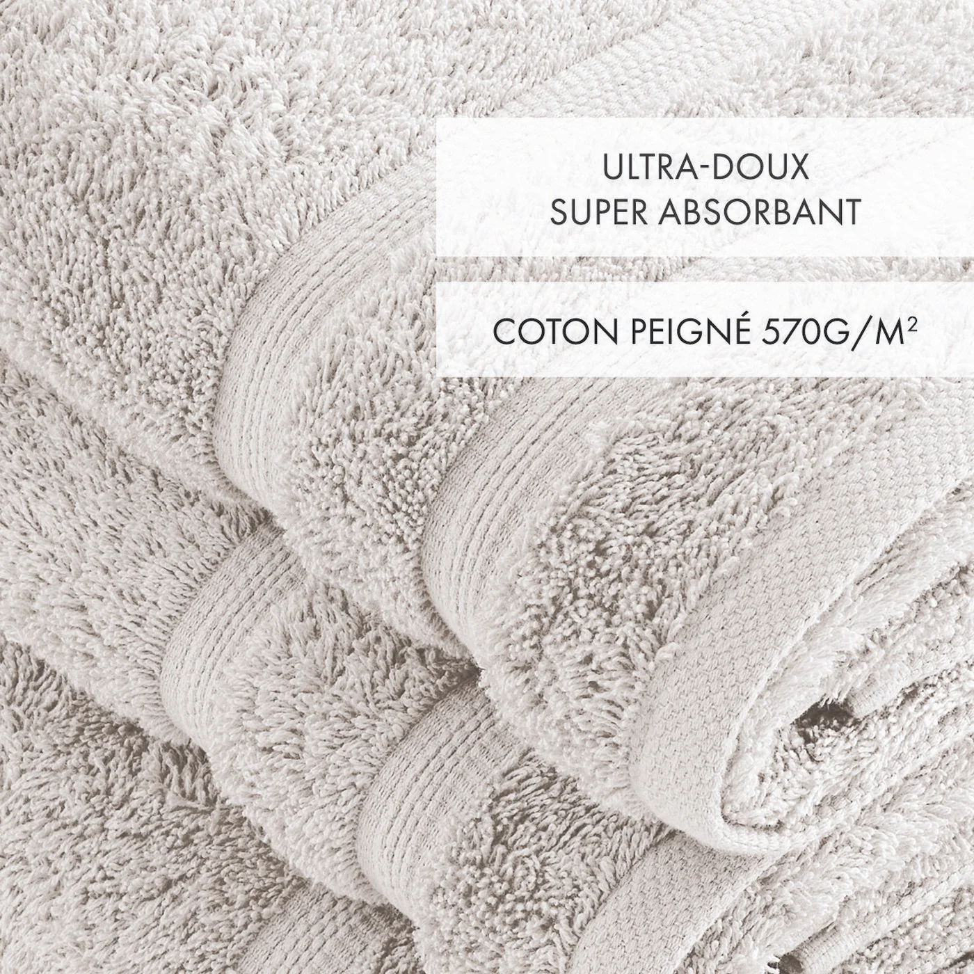 Set De 2 Serviettes Et 2 Draps De Bain - Sable - Vague - Image 3